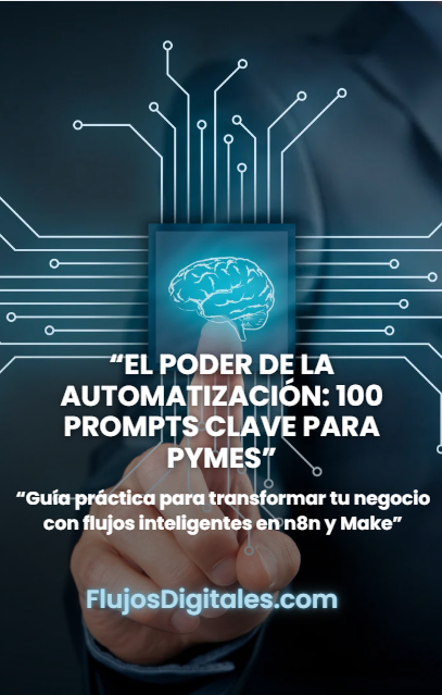 Mockup del ebook 100 Prompts Clave para PYMES